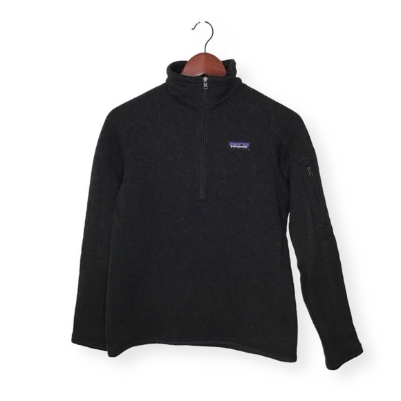 Patagonia Better Sweater 1/4 Zip Fleece Pullover in Charcoal Size Small. - Picture 1 of 9